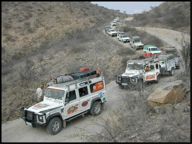 Land Rover expedition photograph in Angola